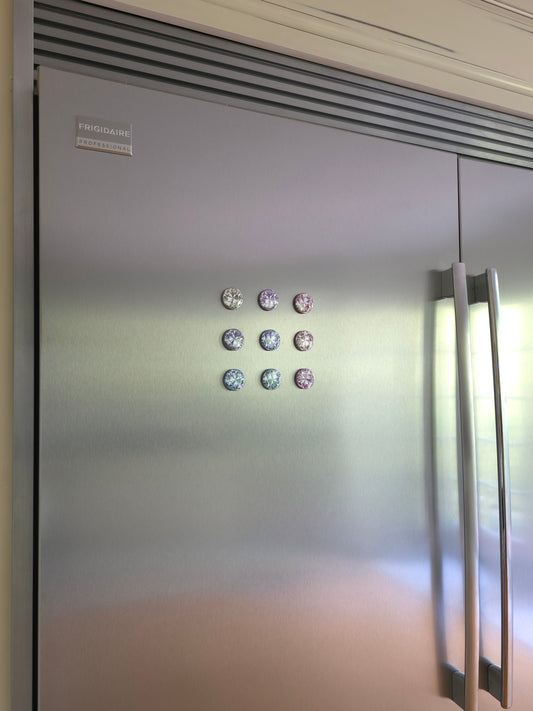 Radiant Gemstone Style Magnets set of 9