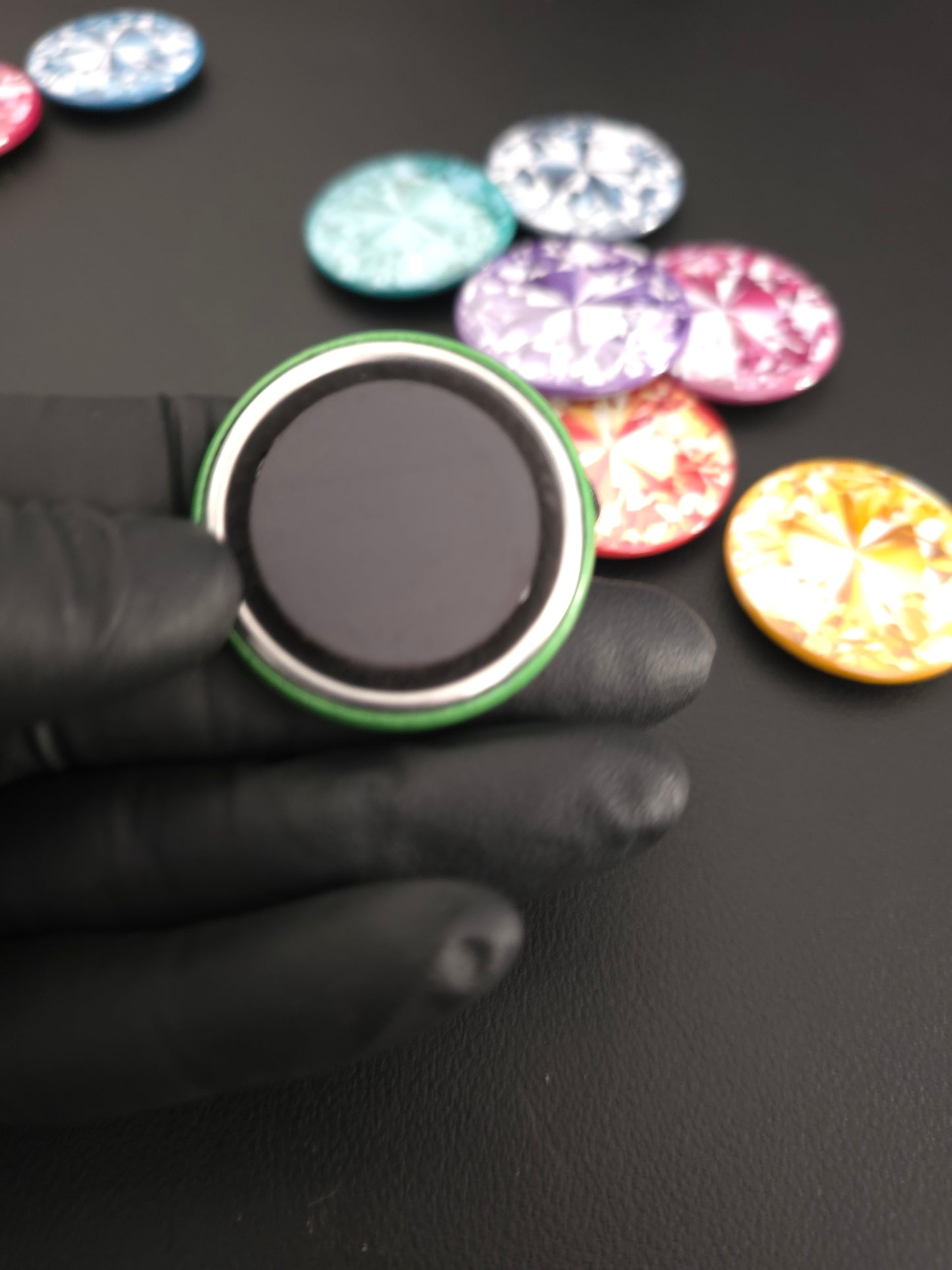 Radiant Gemstone Style Magnets – Set of 9