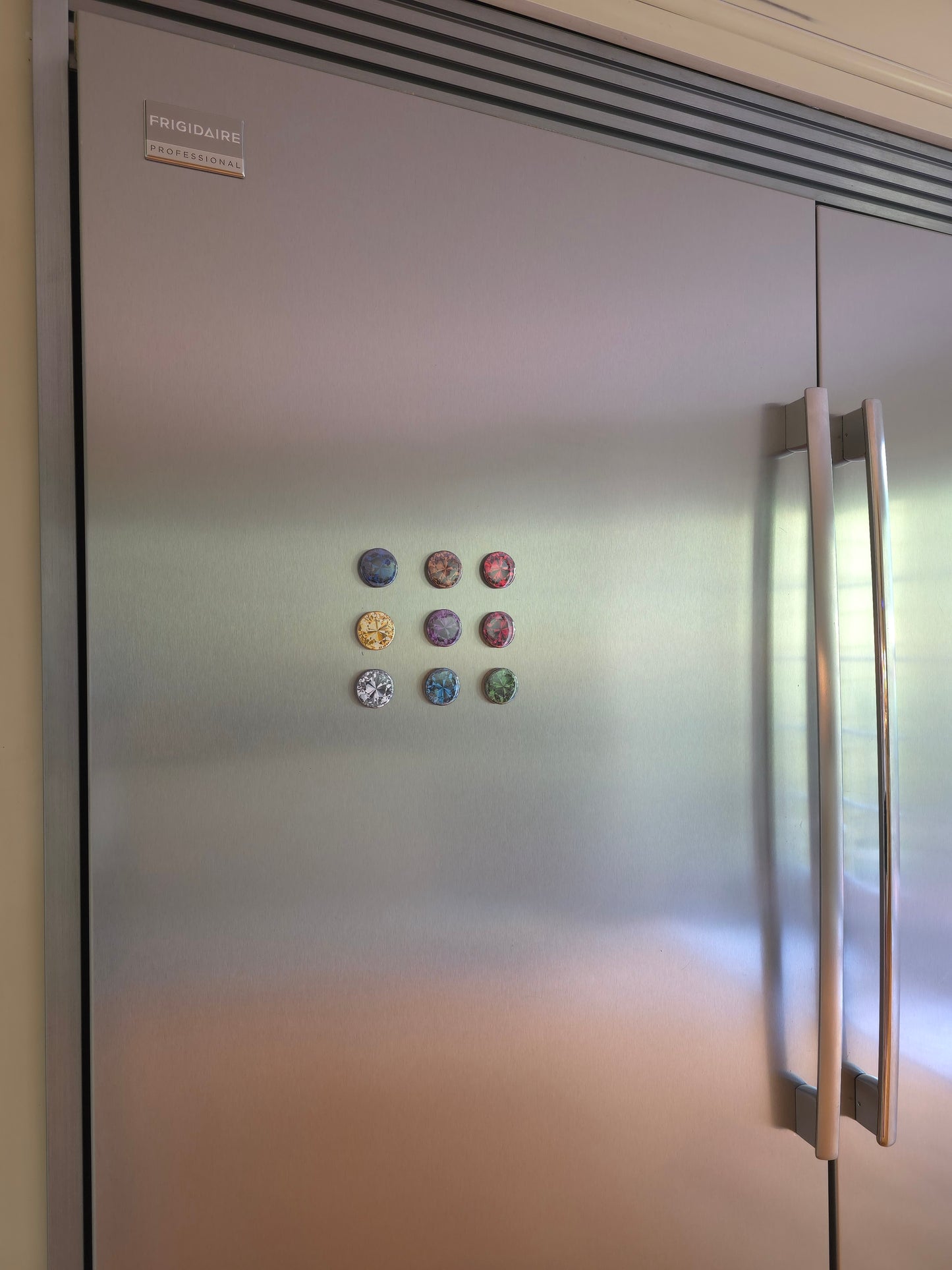 Radiant Gemstone Style Magnets – Set of 9