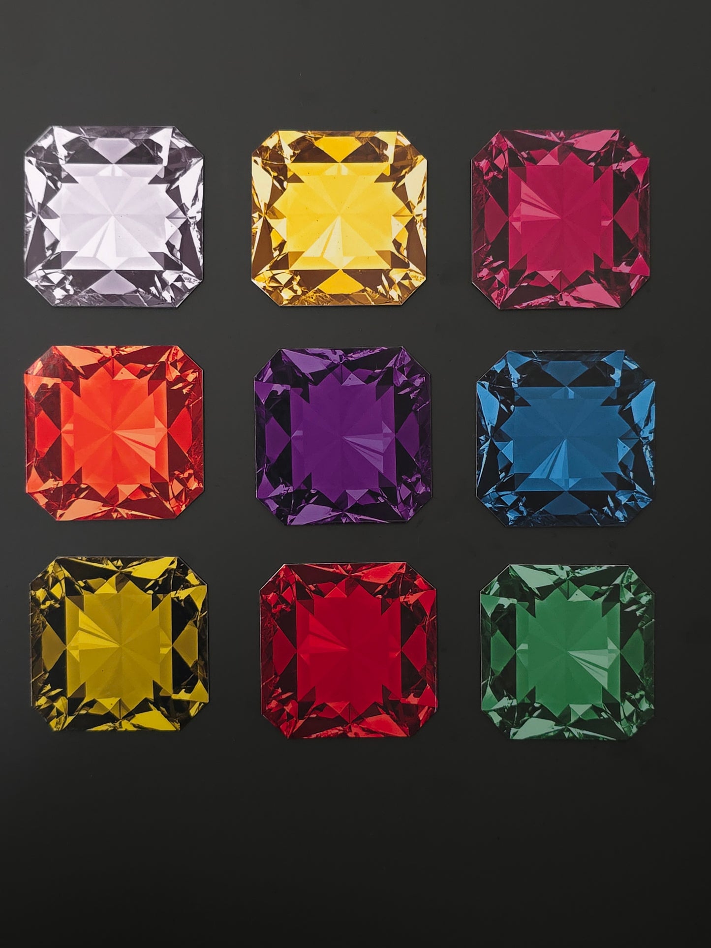 Colorful gemstone-style magnets — emerald cut in purple, clear, green, yellow, orange, blue, red, gold, and pink — luxury fridge and locker flaxible magnets
Perfect bridesmaid shower gift
Goodies gifts
Fridge jewelry