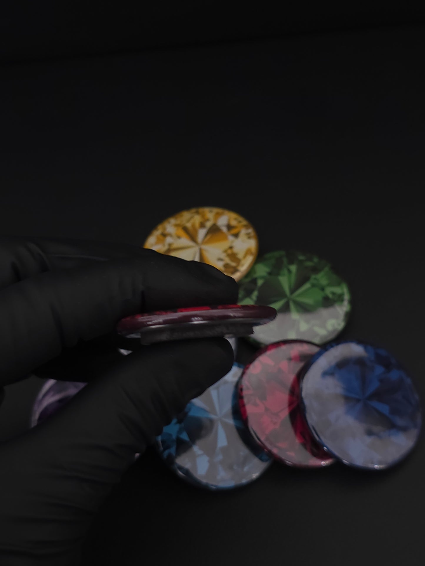 Radiant Gemstone Style Magnets – Set of 9