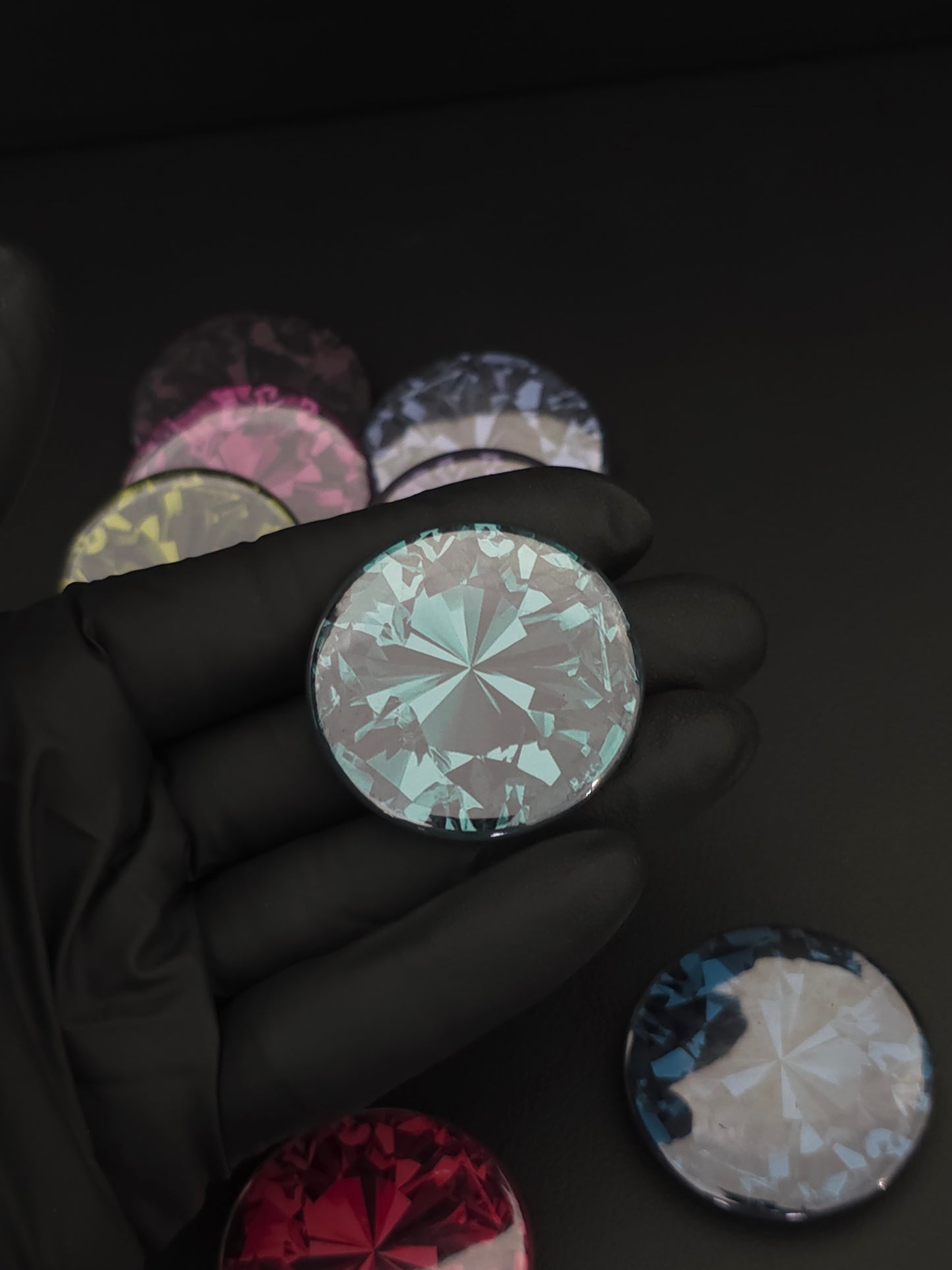 Radiant Gemstone Style Magnets – Set of 9