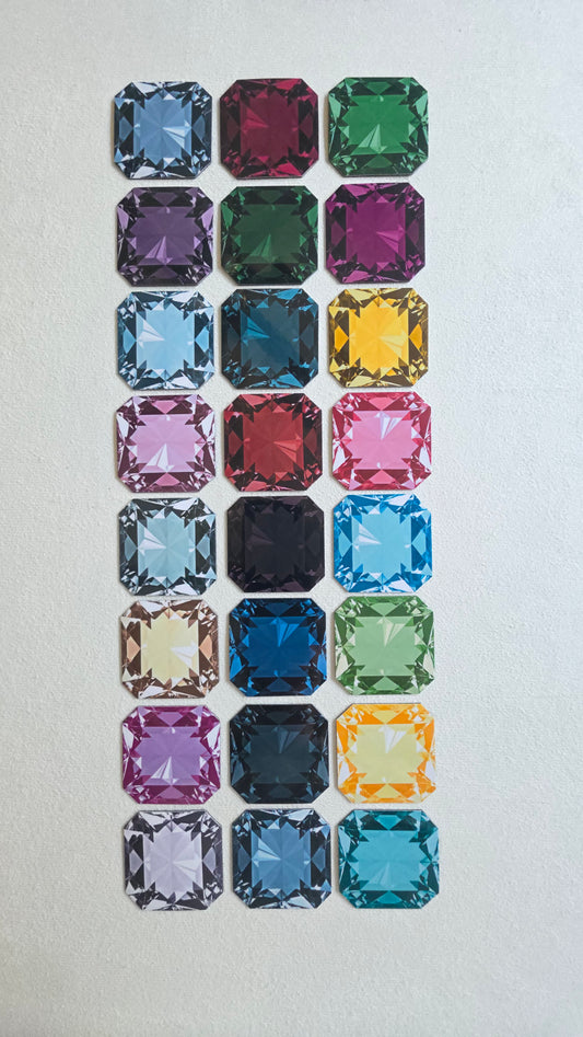 Radiant Gemstone Style Magnets