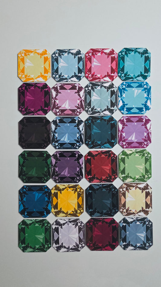 Radiant Gemstone Style Magnets