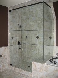 Custom shower installation, bathroom painting